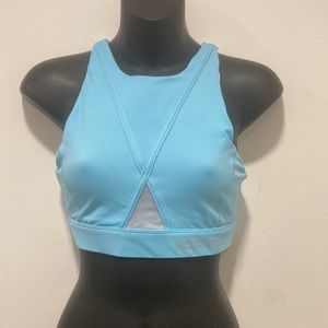 THE CHESTEE Kels Kiel Aqua Blue Sports Bra Size 6